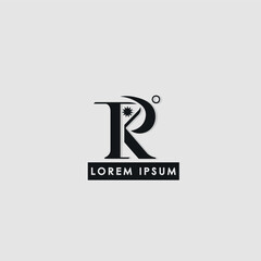 Elegant R logo with serif flair &mdash; perfect for formal, classic, or professional brand identities.
