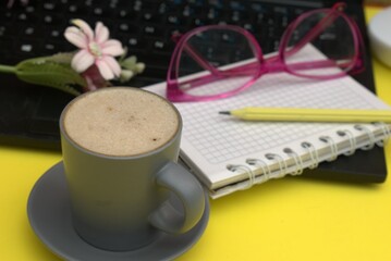 Workspace and Productivity Mockups with Laptop, Notebooks and Natural Decor