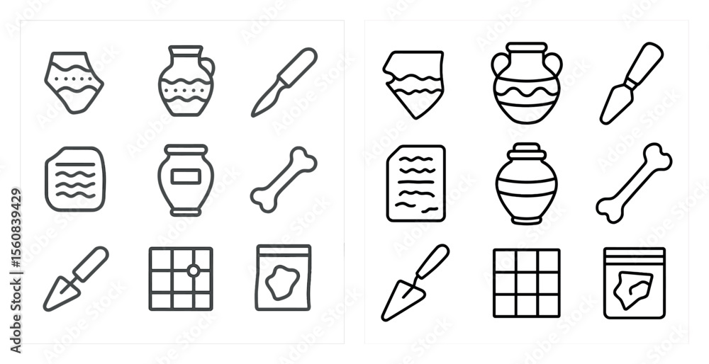 Poster the image is of a set of icons that represent various tools and objects. the icons are arranged in t