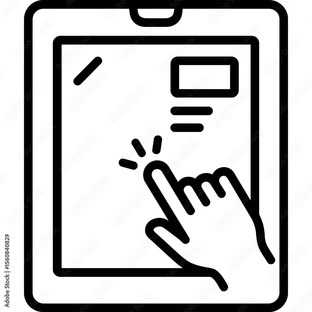 Poster smart mirror display outline icon vector