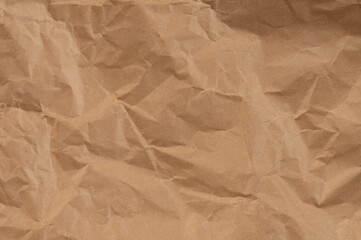 Brown crumpled paper page