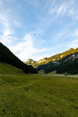 mountain peak in the swiss alps, Hoher Kasten, switzerland