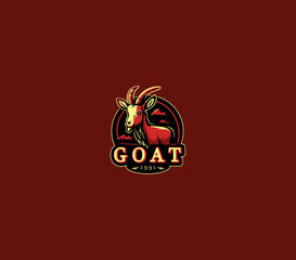 Fiery GOAT logo with bold energy — perfect for esports, competitive teams, or brands needing a fearless identity.