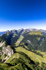 Naklejka premium mountain peak in the swiss alps, Hoher Kasten, switzerland