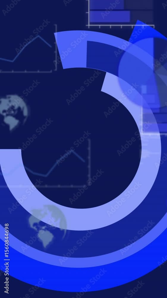 Poster animation of data processing and statistics