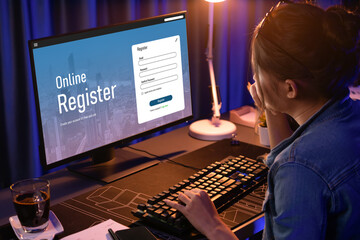Online registration form for brisk form filling on the internet website