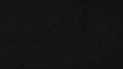 Crumpled Sheet graph paper background. Architect background. Black Millimeter paper sheet grid. Geometry concept. Vector illustration.