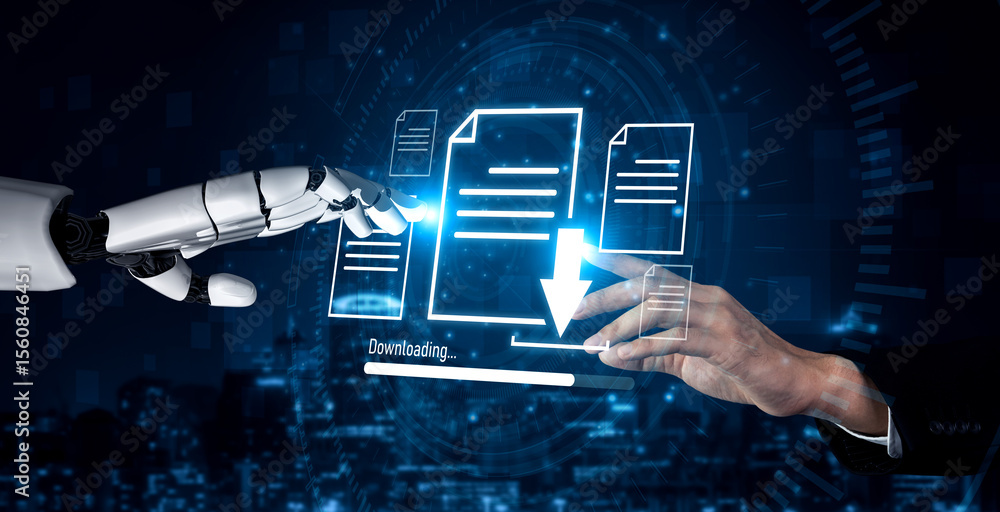 Poster ai facilitates digital document downloading and data access with optimized transfer process, improvi