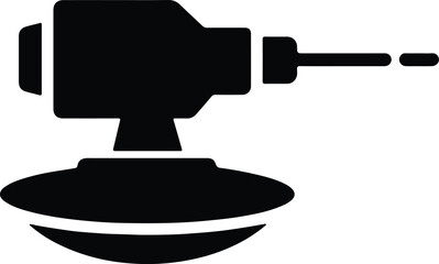 Silhouette random orbital sander woodworking power tool vector Illustrator