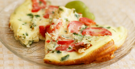 Delicious magnificent omelet