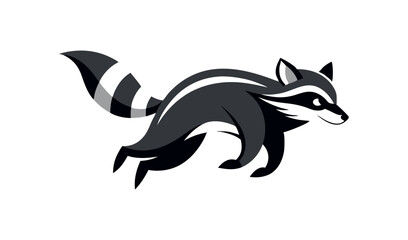 Obraz premium Wolf and fox head tattoo designs with a dolphin, shark, and whale in a black and white ocean animal illustration vector art