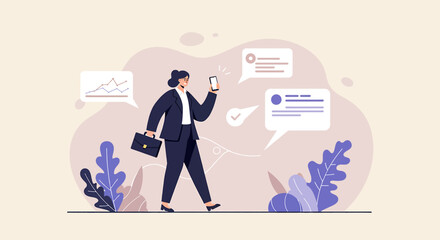 a man in a suit is walking with a cell