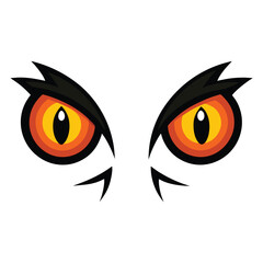 Spooky Eyes Vector Illustration Cartoon Clipart and Line Art Design for Print.eps