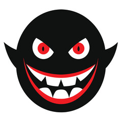 Creepy Smile Vector Illustration ? Cartoon Clipart & Line Art Design for Print 1.eps