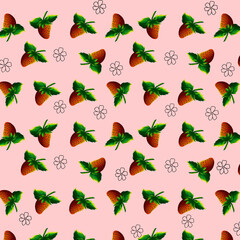 seamless pattern with leaves