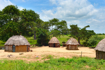 clay houses village tribe Angola