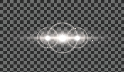 The lens flare effect creates a stunning visual impact, showcasing sun glare against a transparent backdrop.