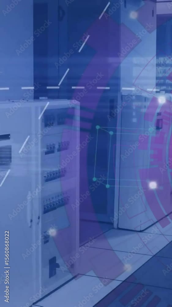 Poster animation of scope scanning data processing over computer servers