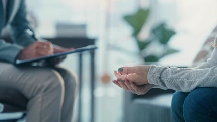 Close-Up of Therapy Session With Patient and Mental Health Professional