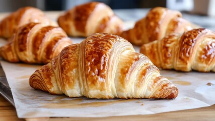 croissant on a table - Powered by Adobe