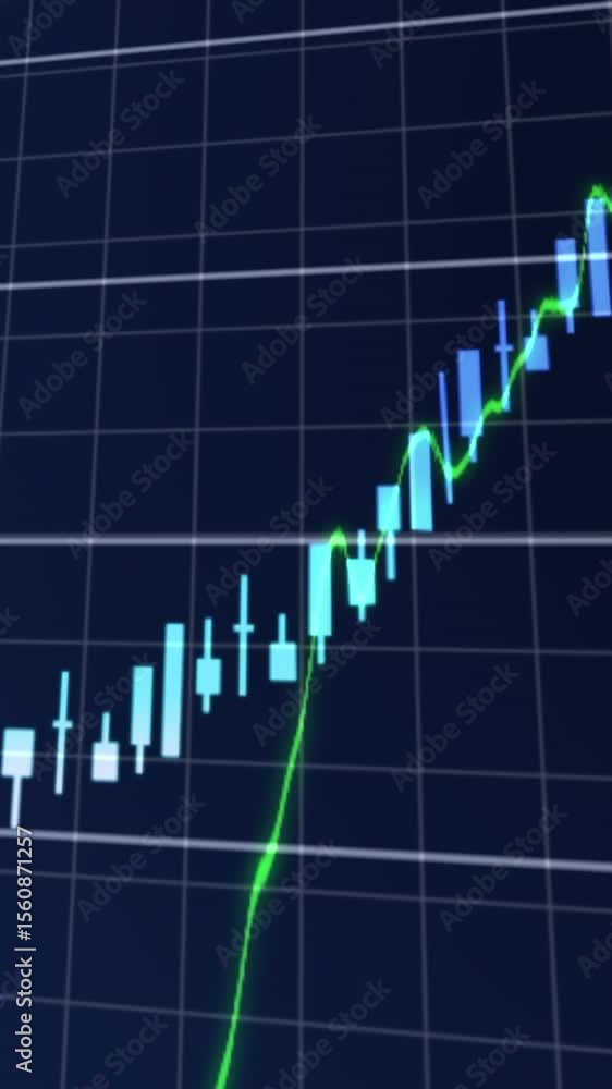 Poster animation of data processing over black background