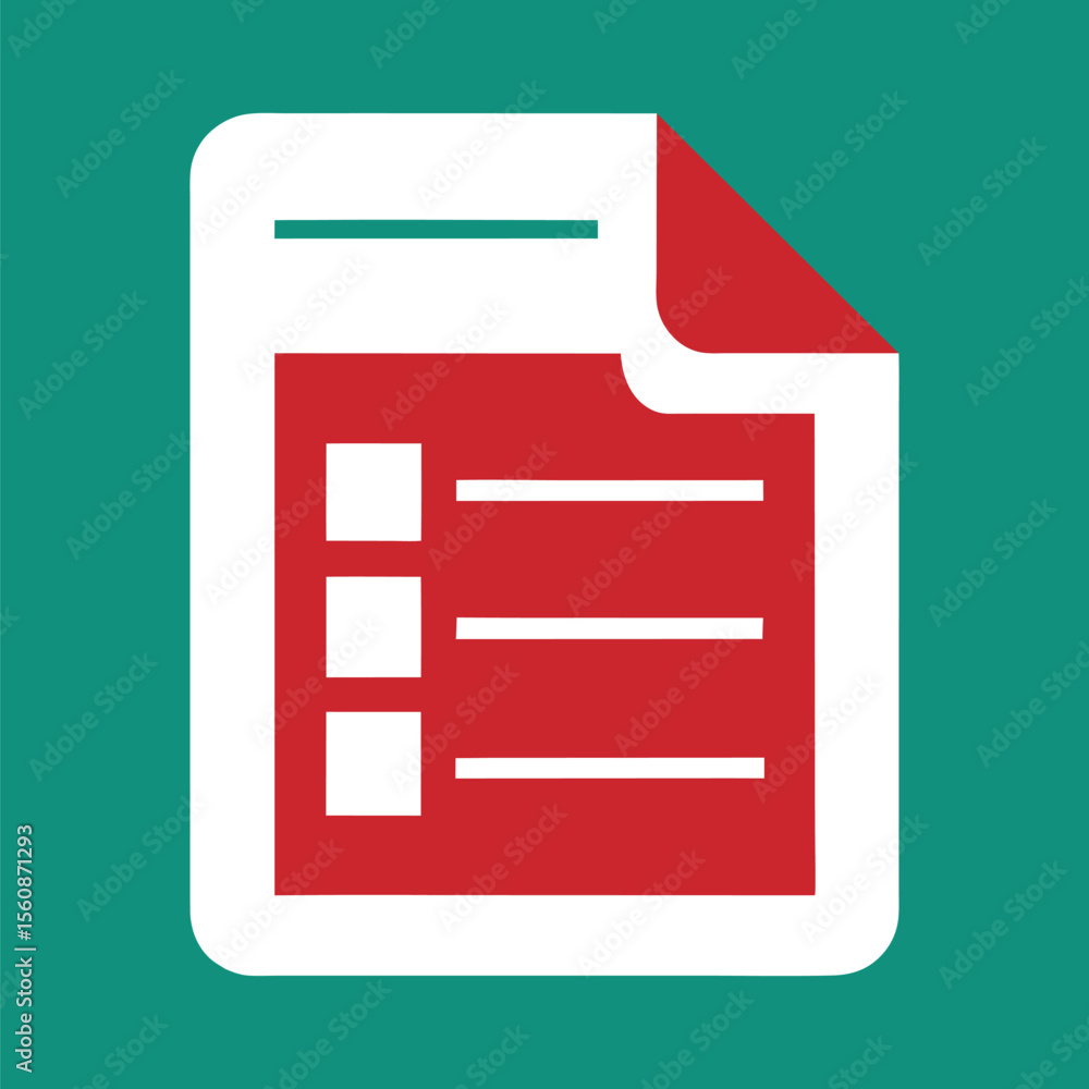 Poster spreadsheet icon for data and excel file design
