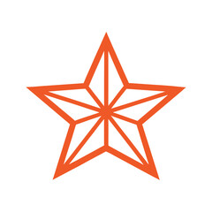 Artistic Star with Interconnected Fine Line Strokes