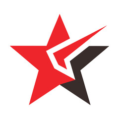 Stylish Star with Side Notch Cut for Modern Logos