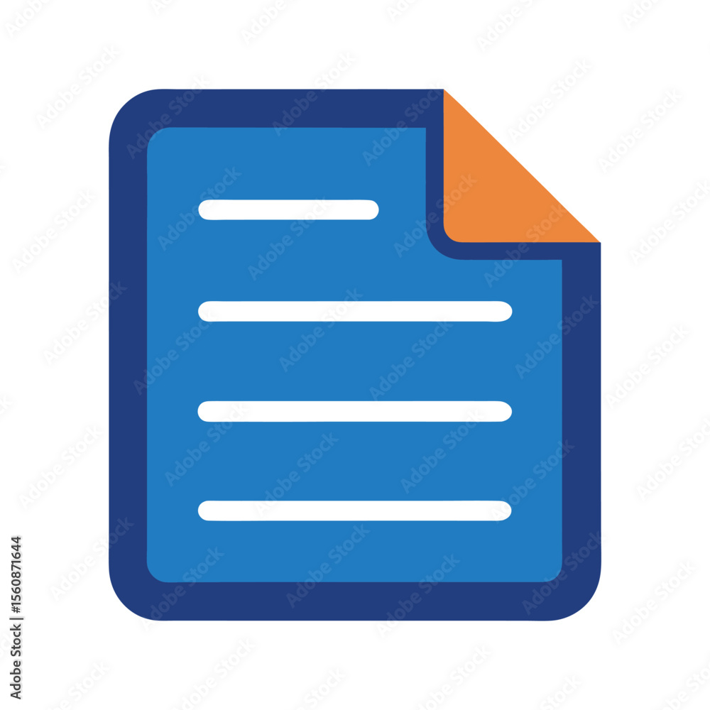 Poster text document icon for notes and word processing