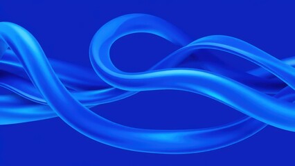 abstract, surreal, blue, smooth, flowing, ribbon-like, curvy,