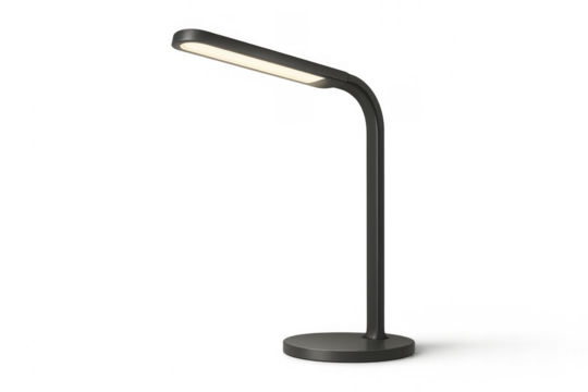 Modern led desk lamp shining on transparent background - Powered by Adobe
