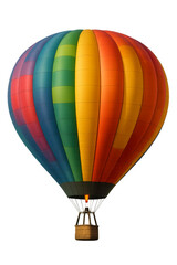 Fototapeta premium Colorful hot air balloon flying with transparent background