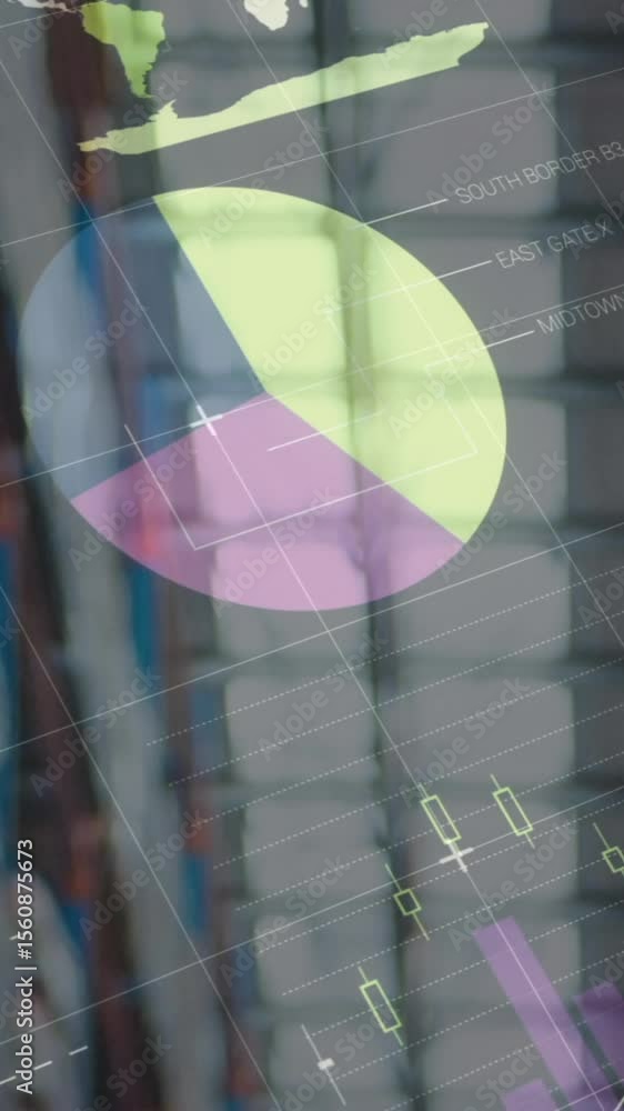 Poster animation of data processing over warehouse