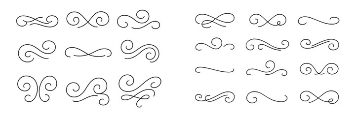 Elegant decorative swirl designs for creative projects and personal expression