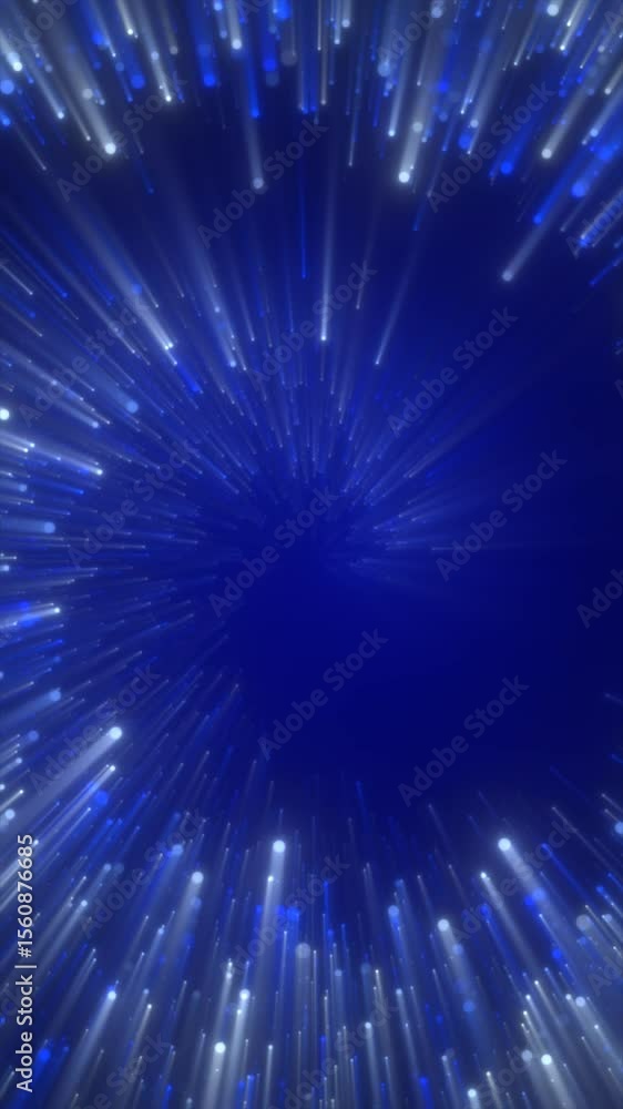 Aufkleber abstract radial burst of glowing blue dots forming a tunnel effect with a sense of depth and motion