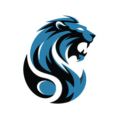Wild Lion Gaming Mascot Emblem Vector Illustration
