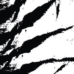Naklejka premium Abstract black brushstrokes on white background creating dynamic graphic design elements
