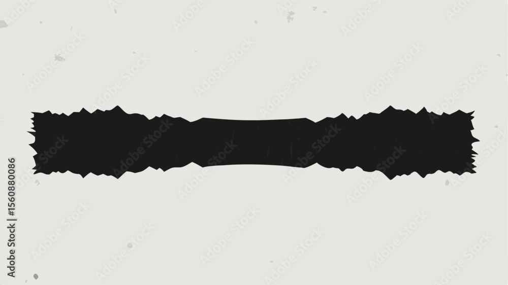 Poster abstract black graphic element with torn edges suitable for various design projects