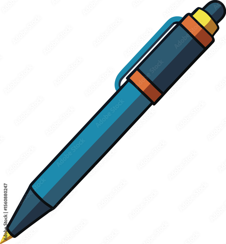Aufkleber a single writing pen isolated on a transparent background isolated on transparent background