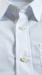 Crisp White Shirt with Prominent Crease A Common Laundry Problem, Close-up View of Fabric Texture and Wrinkle After Sitting or Folding