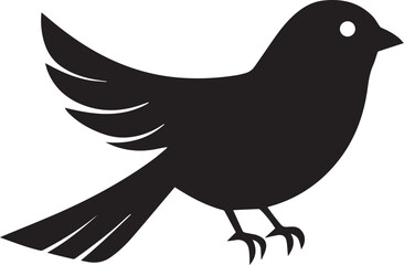 Obraz premium Minimalist Bird Silhouette Vector – Stylized Wildlife Icon Design
