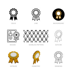 Each award ribbon icon has its own creative design, and each design can meet the needs of different jobs.
