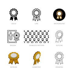 Each award ribbon icon has its own creative design, and each design can meet the needs of different jobs.