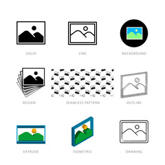 Each picture icon has its own creative design, and each design can meet the needs of different jobs.