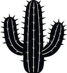 Endangered Cactus Shape Silhouette, Rare Desert Cactus Silhouette