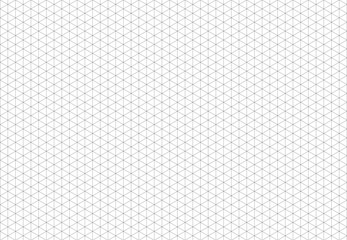 Isometric grid, squared grid. Notebook sheet blank. Black line guides. Mathematic typography pattern for making notebooks production for education, school. Printable 3d perspective backdrop.
