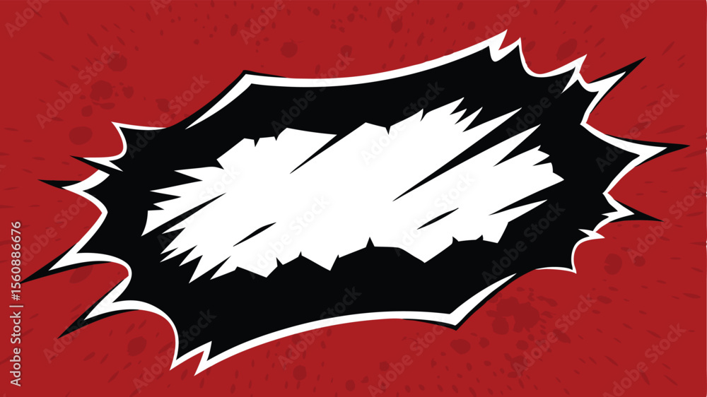 Poster abstract comic style explosion burst design element with transparent properties