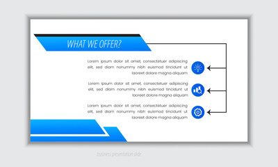 Professional business PowerPoint presentation slides template design. Infographic elements template set for web, print, annual report use for modern company profile