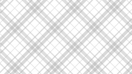 Grey and white diagonal plaid fabric texture background. Luxury plaid checkered seamless pattern.