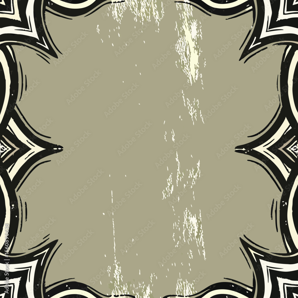 Poster abstract decorative frame with distressed background design for creative design projects.